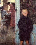Mathey, Paul Woman Child in an Interior oil painting